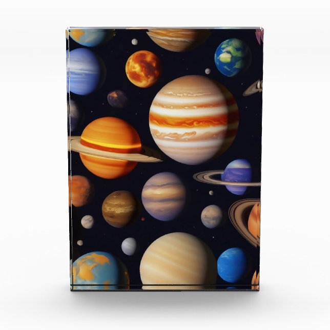 Planets Pattern Photo Block (Front)