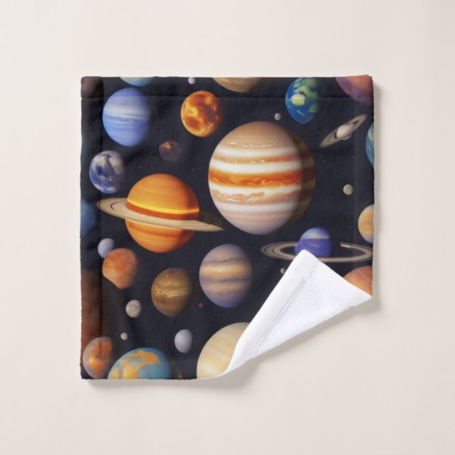 Planets Pattern Wash Cloth (Wash Cloth)