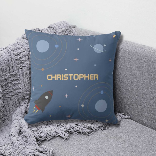 Planets & Rocket, Outer Space Pillow (Planets & Rocket, Outer Space Pillow)