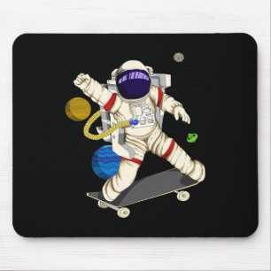 Planets Skateboarding Space Astronaut Mouse Pad