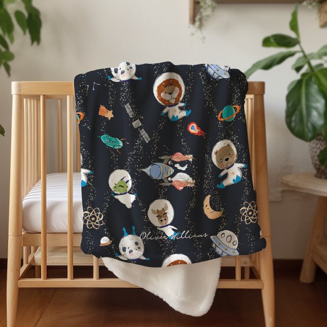 Planets Solar System Personalised Baby Sherpa Blanket (Creator Uploaded)