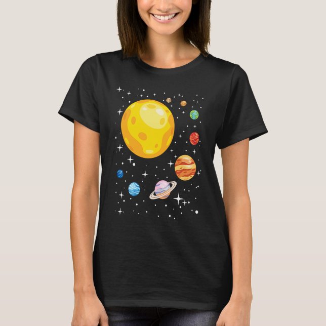 Planets Solar System Planetarium Astronomy Astroph T-Shirt (Front)