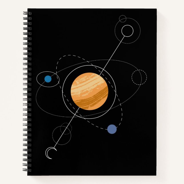 Planets solar system sun moon notebook (Front)