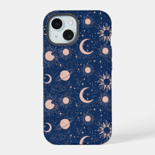 Planets & Stars Pattern iPhone 15 Case