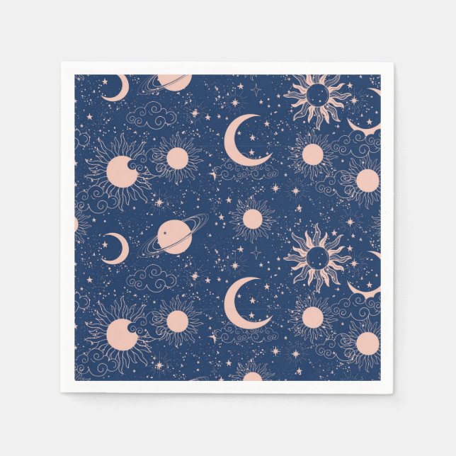 Planets & Stars Pattern Napkin (Front)