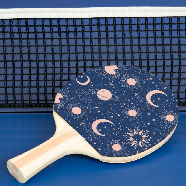 Planets & Stars Pattern Ping Pong Paddle (Insitu)