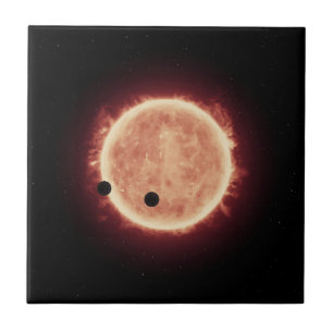 Planets Transiting Red Dwarf Star In Trappist-1 Ceramic Tile