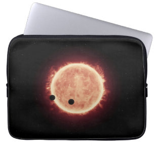 Planets Transiting Red Dwarf Star In Trappist-1 Laptop Sleeve