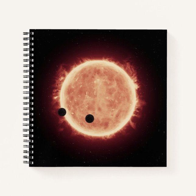 Planets Transiting Red Dwarf Star In Trappist-1 Notebook (Front)