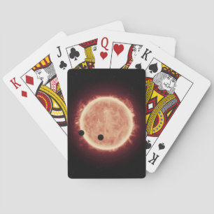 Planets Transiting Red Dwarf Star In Trappist-1 Playing Cards
