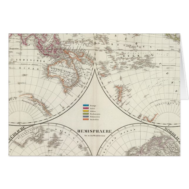 Planiglob der Erde Atlas Map (Front Horizontal)