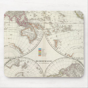 Planiglob der Erde Atlas Map Mouse Pad
