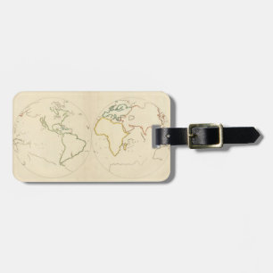 Planisfere (outline) luggage tag