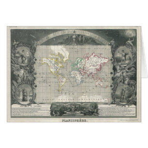 Planisphere 1847 Victor Levasseur Map of the World