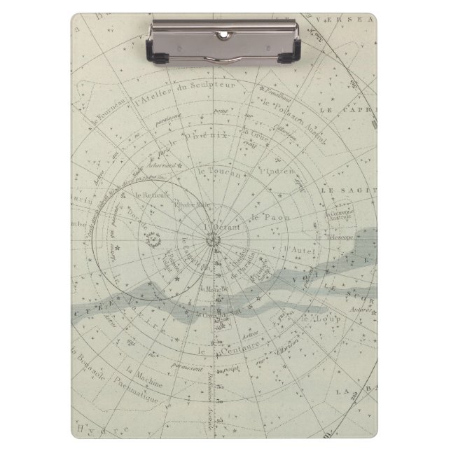 Planisphere Celeste Hemisphere Clipboard (Front)