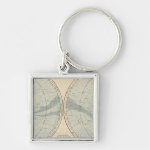 Planisphere Celeste Hemisphere Key Ring