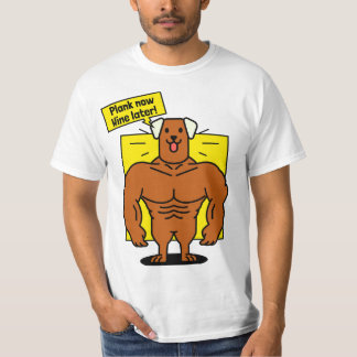 Plank Now Wine Later Funny Gym Shirt