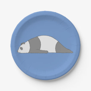 Planking Panda Paper Plate