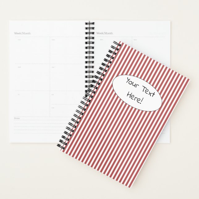 Planner (14 x 21,6 cm) - Burgundy Stripe Pattern (Display)