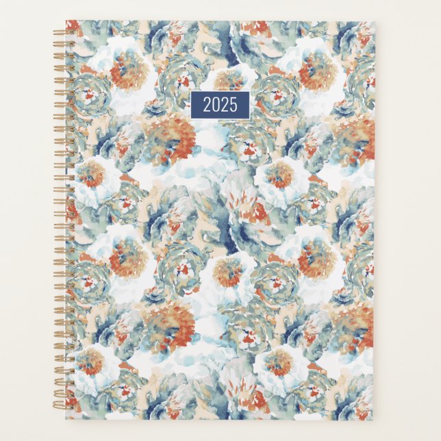 Planner 2025 Beautiful Abstract Flowers (Front)