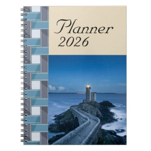 Planner 2026 Notebook Blue Sea Serene