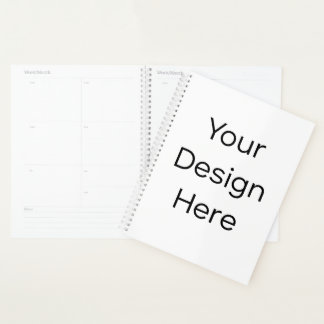 Planner 8.5" x 11" Hard Cover Spiral White