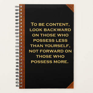 Planner Ben Franklin Quote Look Backward Vintage