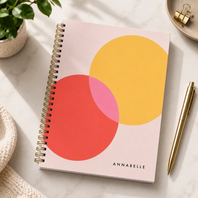 Planner | Custom Abstract Colour Block Organiser (Personalized abstract planner with custom name for schedules, goals, notes, and routines.
)