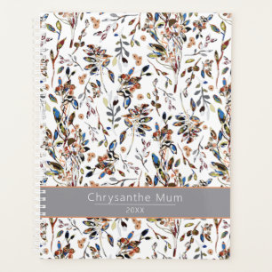 Planner Elegant Leaves Berries Floral