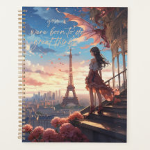 planner for girls aesthetic , anime style, custom