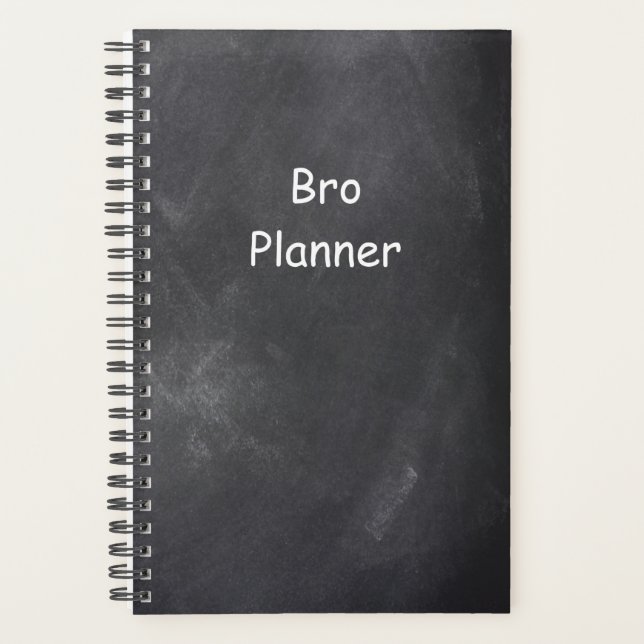 Planner For Men Bro Planner Chalkboard Style (Front)
