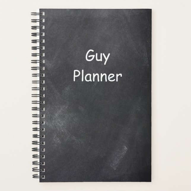 Planner For Men Guy Planner Chalkboard Style (Front)