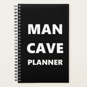 Planner For Men Man Cave Planner White Font Black
