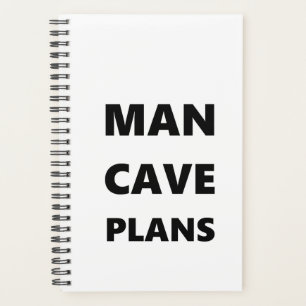 Planner For Men Man Cave Plans Black Font White