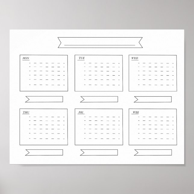 Planner for the week poster (Front)