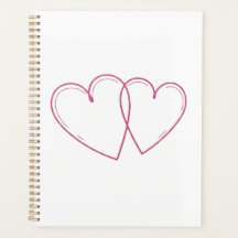 Planner Interlocking Hearts Notebook