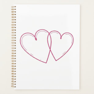 Planner Interlocking Hearts Notebook