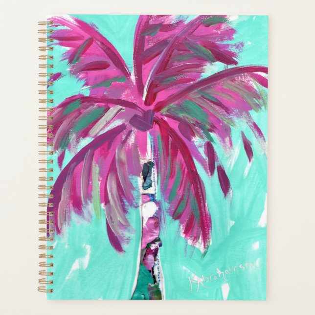 Planner- Pink Palm Tree Planner (Front)