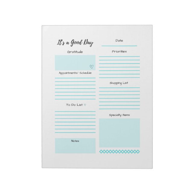 Planner Schedule To Do List  Notepad (Rotated)