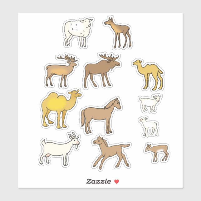 Planner stickers , animals  (Sheet)