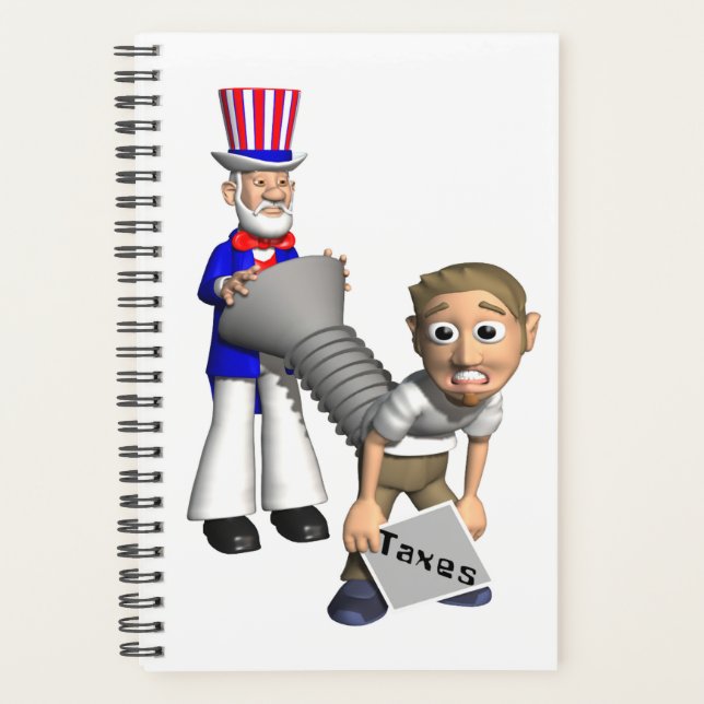 Planner Tax Taxes Uncle Sam Screws Taxpayers Funny (Front)