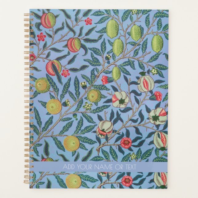 PLANNER : WILLIAM MORRIS : BLUE POMEGRANATES (Front)