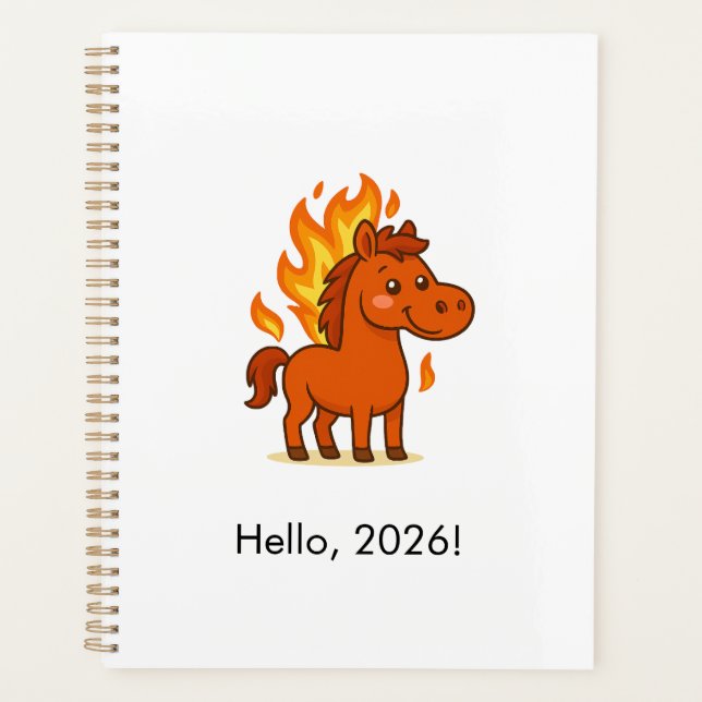 Planner with a red horse (Front)