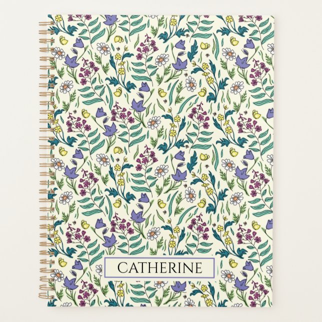 Planner with wildflowers pattern (Front)
