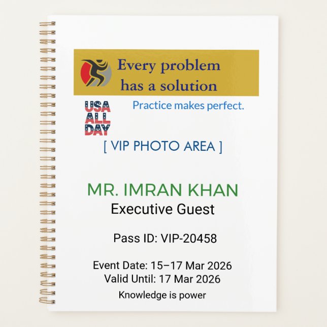 Planners | Photo | Monogram | Modern (Front)