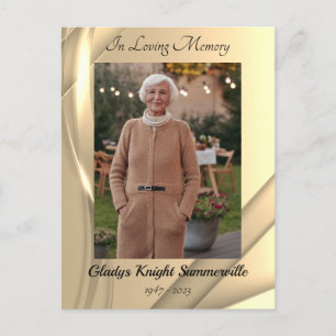 Planning for Paradise Funeral Card Golden Glow