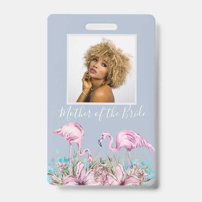 PLANNING Gifts for Bride - Flamingo Theme ID Badge (Front)