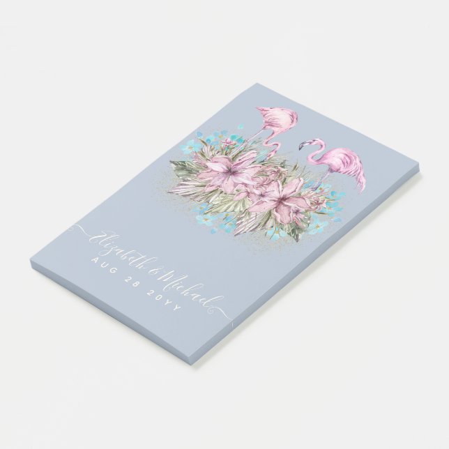 PLANNING Gifts for Bride - Flamingo Theme Post-it Notes (Angled)