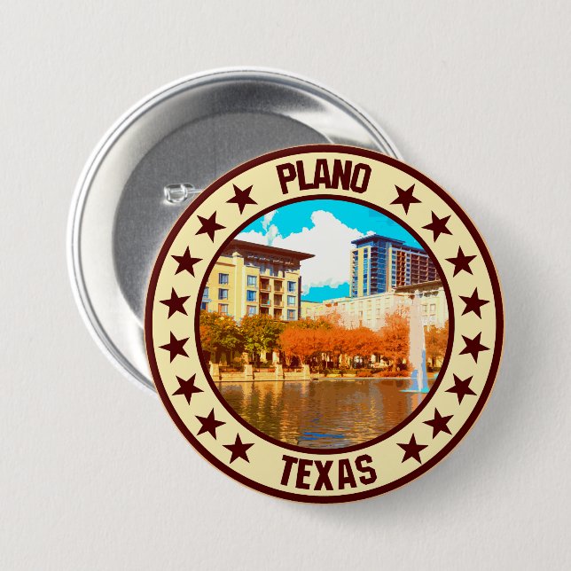 Plano                                              7.5 cm round badge (Front & Back)