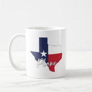 Plano, Texas Flag Map Coffee Mug